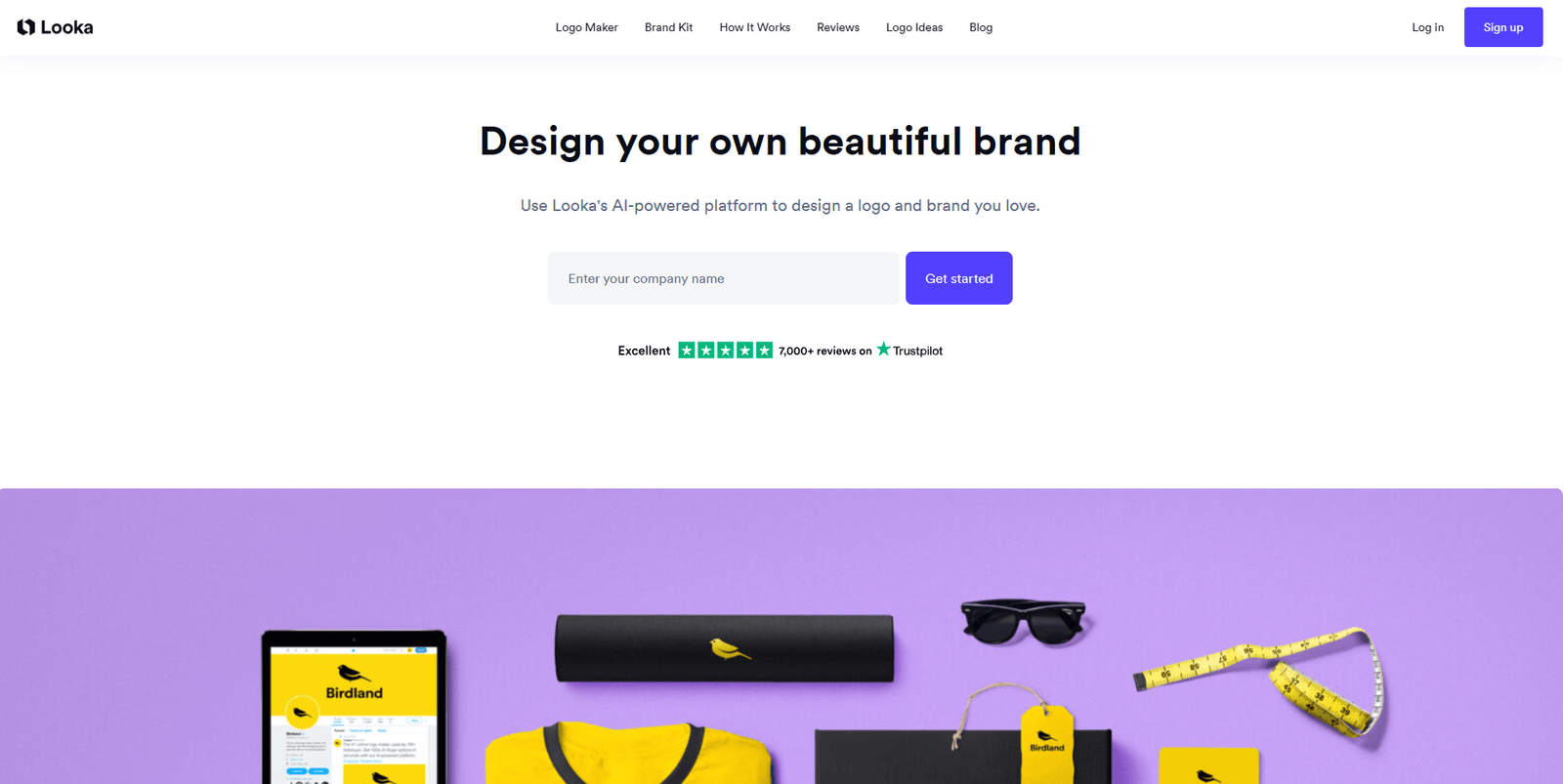 Looka AI brand identity and logo generator