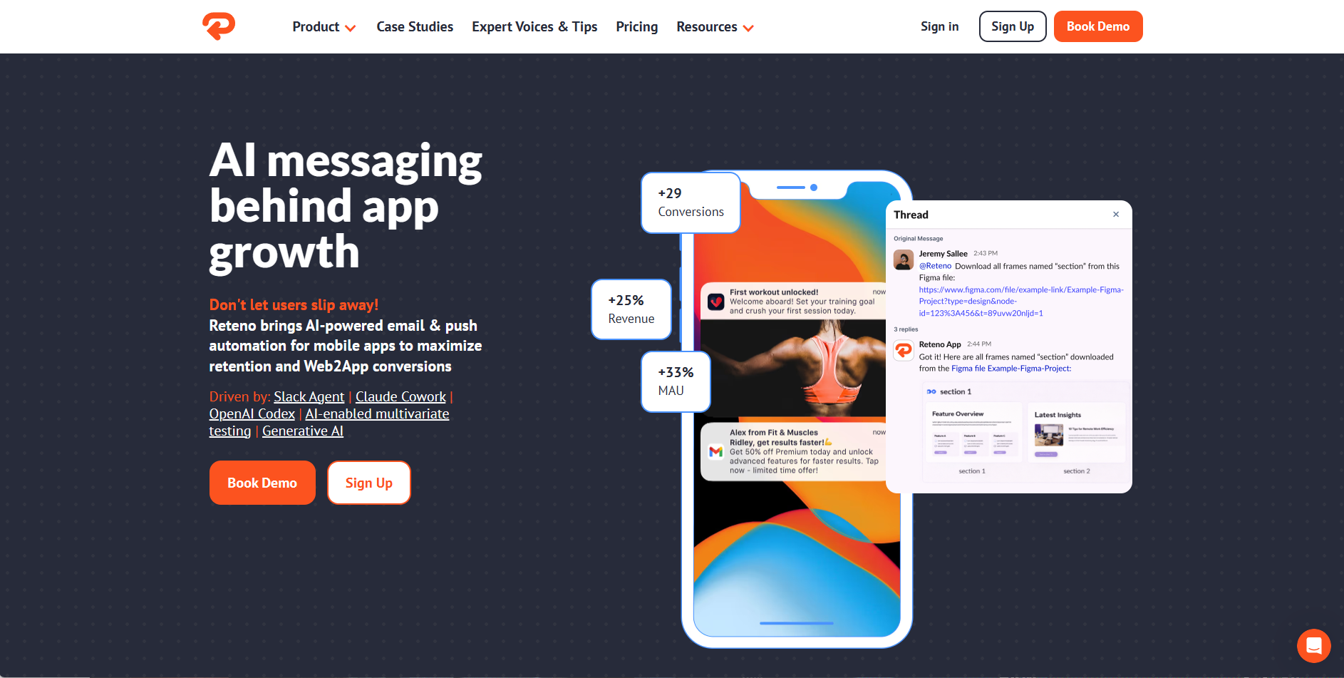 Reteno mobile app retention and Web2App conversion platform